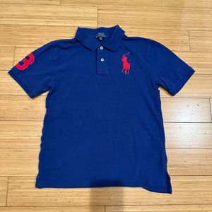 Polo Ralph Lauren Big Pony Cotton Mesh Polo Shirt Size Large 14-16 Youth